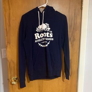 Roots Navy Hoodie with White Athletic Goods Logo